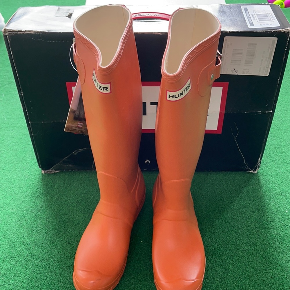 Hunter Wellington Tall Waterproof Rain Boot.
